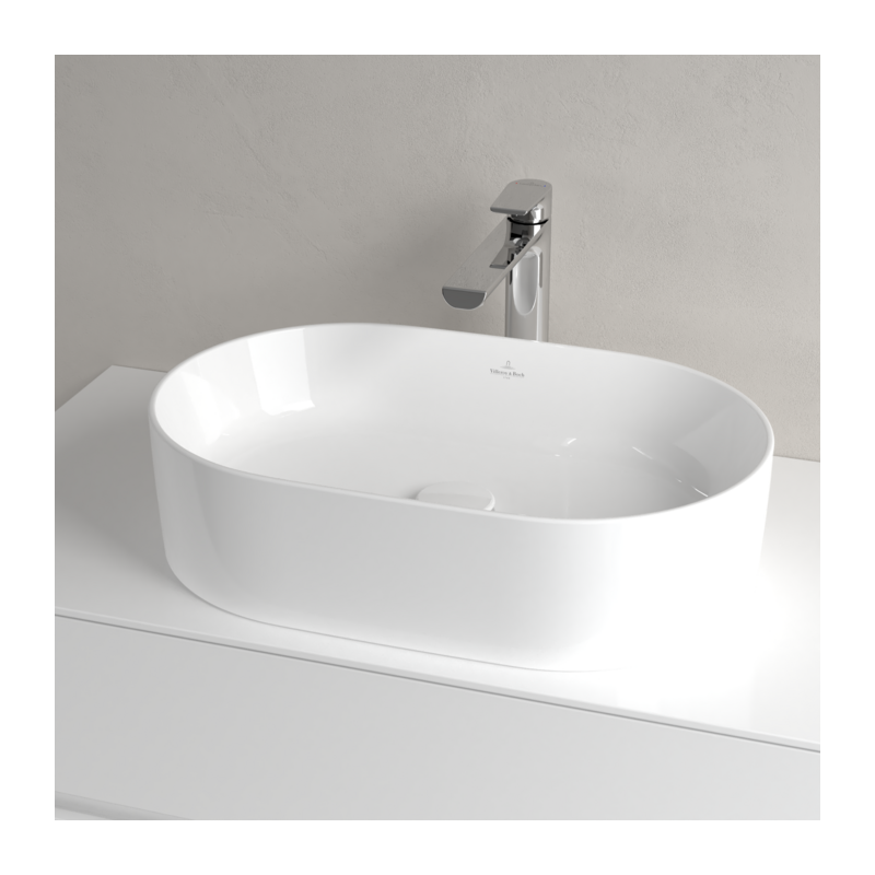 Villeroy&Boch Collaro Umywalka Nablatowa 56 cm owalna biała 4A195601