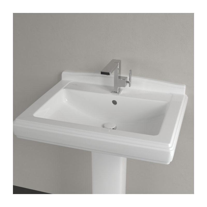 Villeroy&Boch ZESTAW 3 w 1 Umywalka Hommage + postument + korek