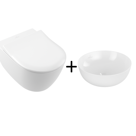Villeroy&Boch ZESTAW 6 w 1 Miska WC Subway 2.0 + Umywalka Artis