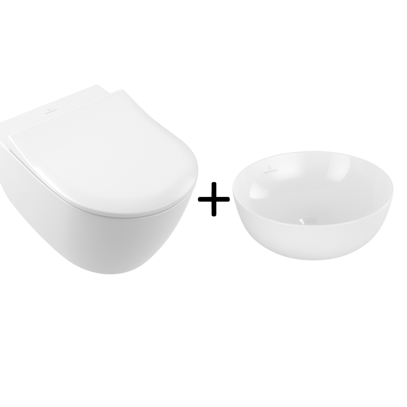 Villeroy&Boch ZESTAW 6 w 1 Miska WC Subway 2.0 + Umywalka Artis