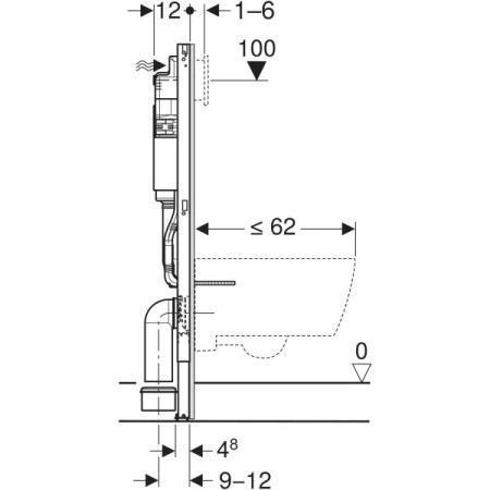 Geberit Duofix Delta Stelaż podtynkowy do miski WC 111.170.00.2
