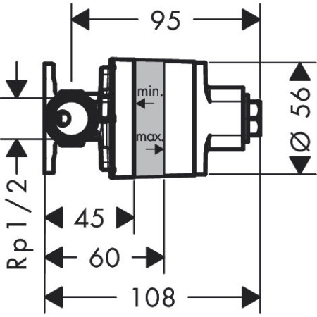 Hansgrohe Bidette Element podtynkowy z mieszaczem baterii 29239180