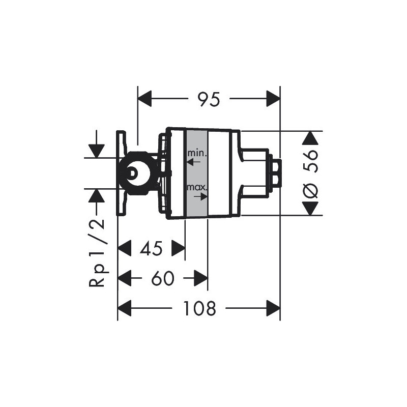 Hansgrohe Bidette Element podtynkowy z mieszaczem baterii 29239180