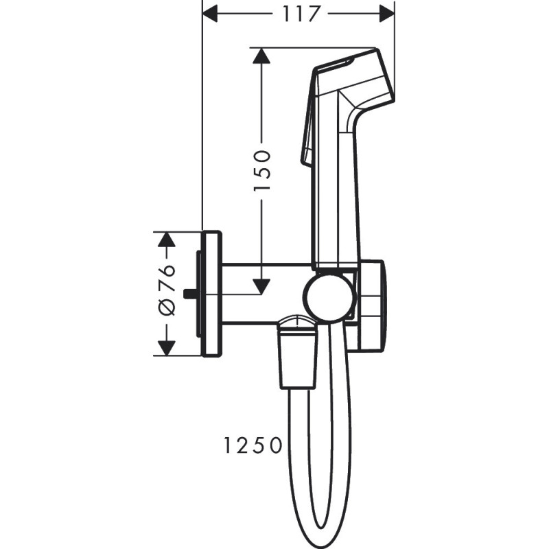 Hansgrohe Bidette 29232000 — bateria bidetowa podtynkowa chrom