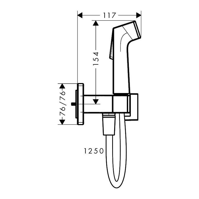 Hansgrohe Bidette 29233140 — natrysk bidetowy brąz szczotkowany