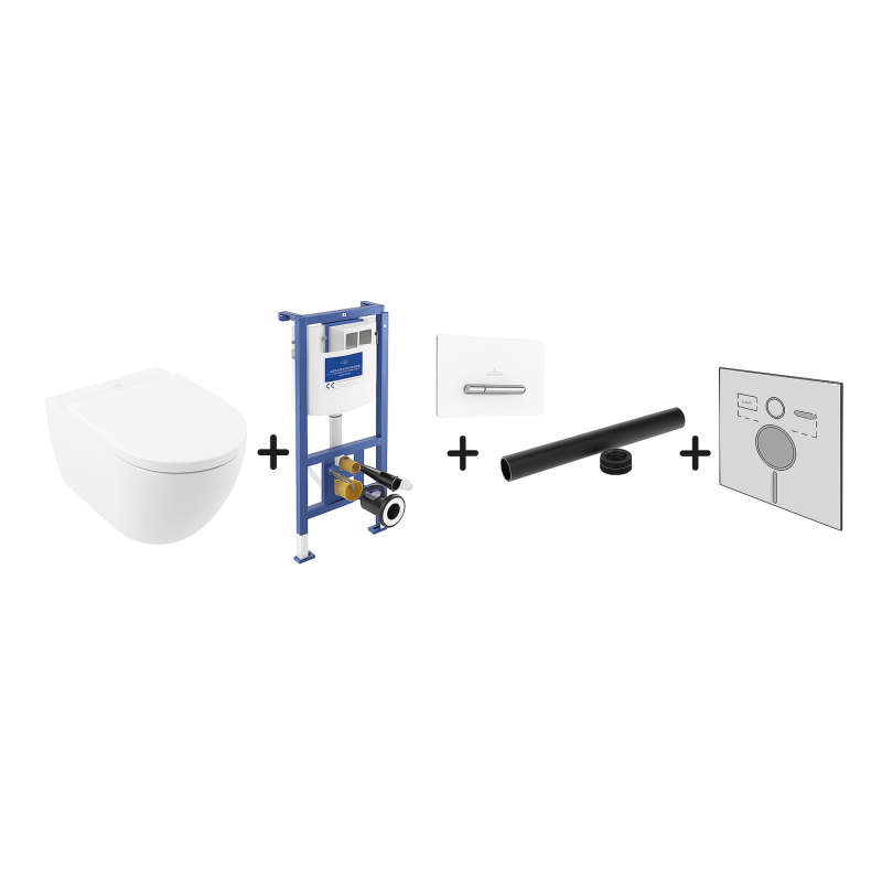 Villeroy&Boch WC KOMPLETNY ZESTAW 6 w 1 Miska WC 4670TSR1 Subway 3.0