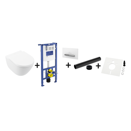 Villeroy&Boch WC KOMPLETNY ZESTAW 6 w 1 Miska WC 5614R0R1 Subway 2.0