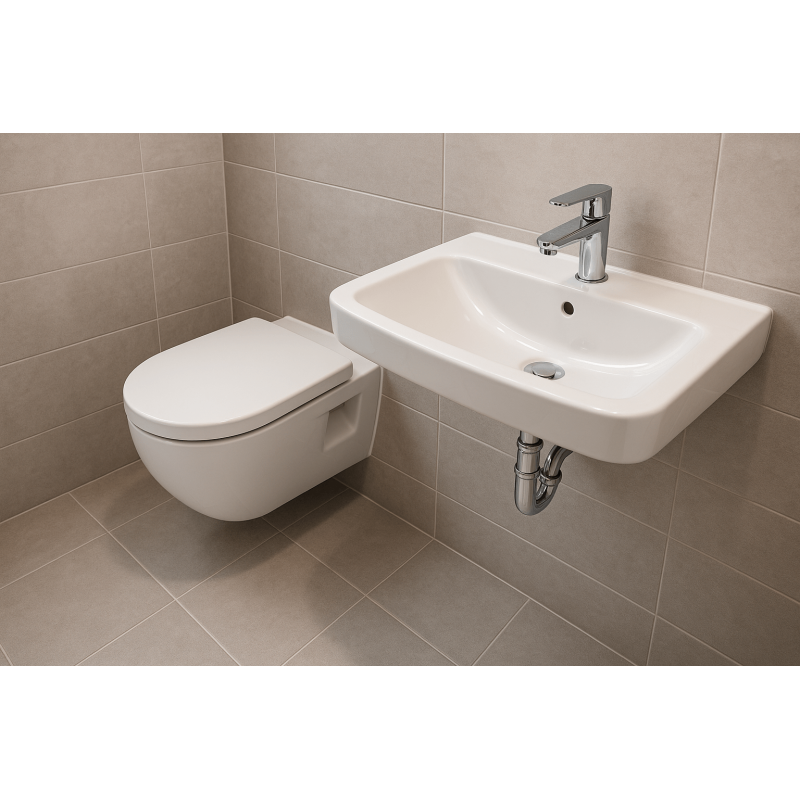 Villeroy&Boch Zestaw Newo Miska WC + Umywalka 4675R001 + 4A926001