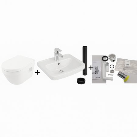 Villeroy&Boch Zestaw Newo Miska WC + Umywalka 4675R001 + 4A926001