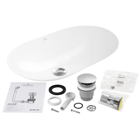 Villeroy&Boch Zestaw 3 w 1 Umywalka podblatowa O.Novo 60x35 cm owalna