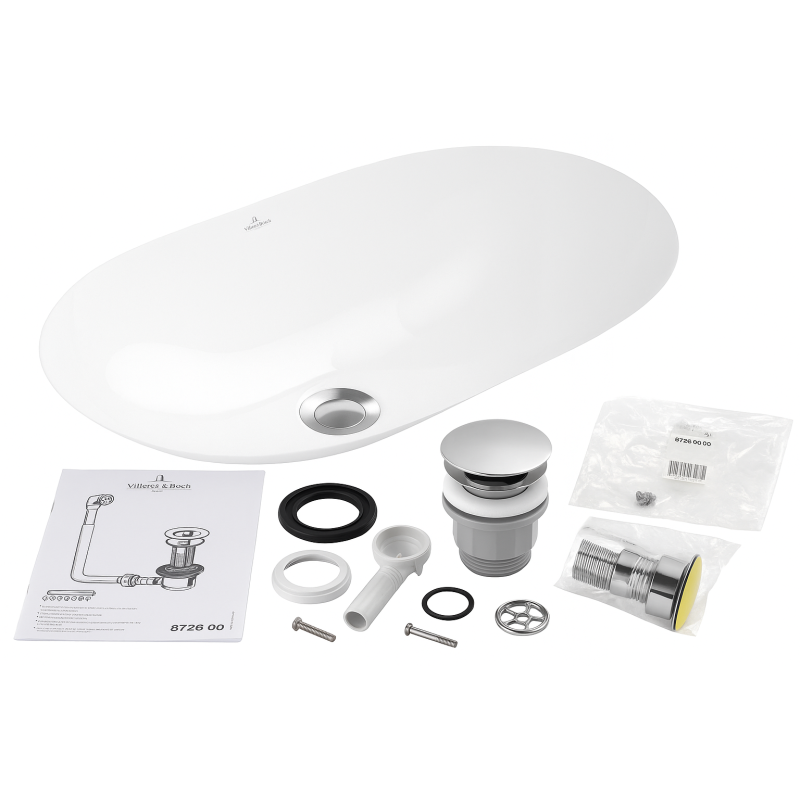 Villeroy&Boch Zestaw 3 w 1 Umywalka podblatowa O.Novo 60x35 cm owalna