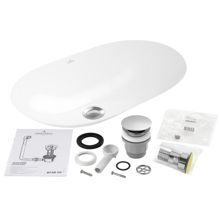 Villeroy&Boch Zestaw 3 w 1 Umywalka podblatowa O.Novo 60x35 cm owalna
