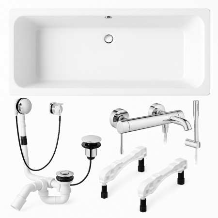 Villeroy&Boch ZESTAW 4 w 1 Wanna Architectura + nogi + syfon + bateria