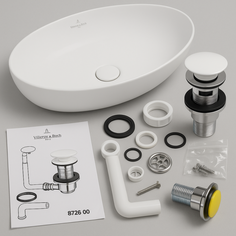 Villeroy&Boch ZESTAW 3 w 1 Umywalka Artis 61x41 cm Nablatowa 41986101