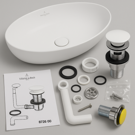 Villeroy&Boch ZESTAW 3 w 1 Umywalka Artis 61x41 cm Nablatowa 41986101