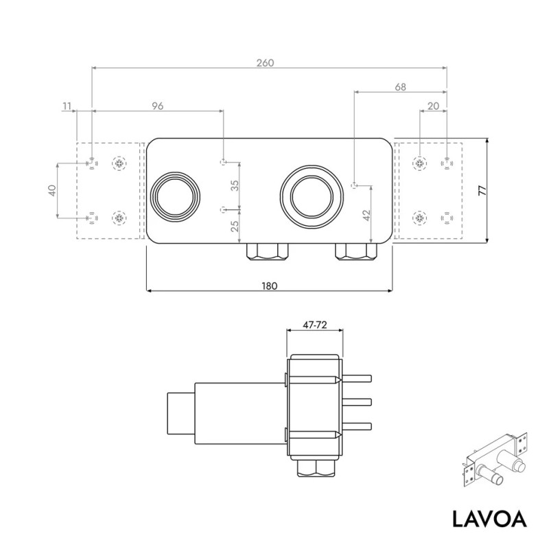 Bernstein Korpus element podtynkowy do baterii Lavoa i Vireo 171060