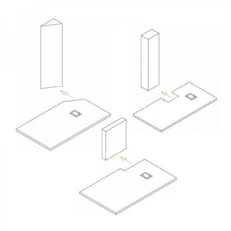 Bernstein GT brodzik prysznicowy 100x80 cm SMC biały