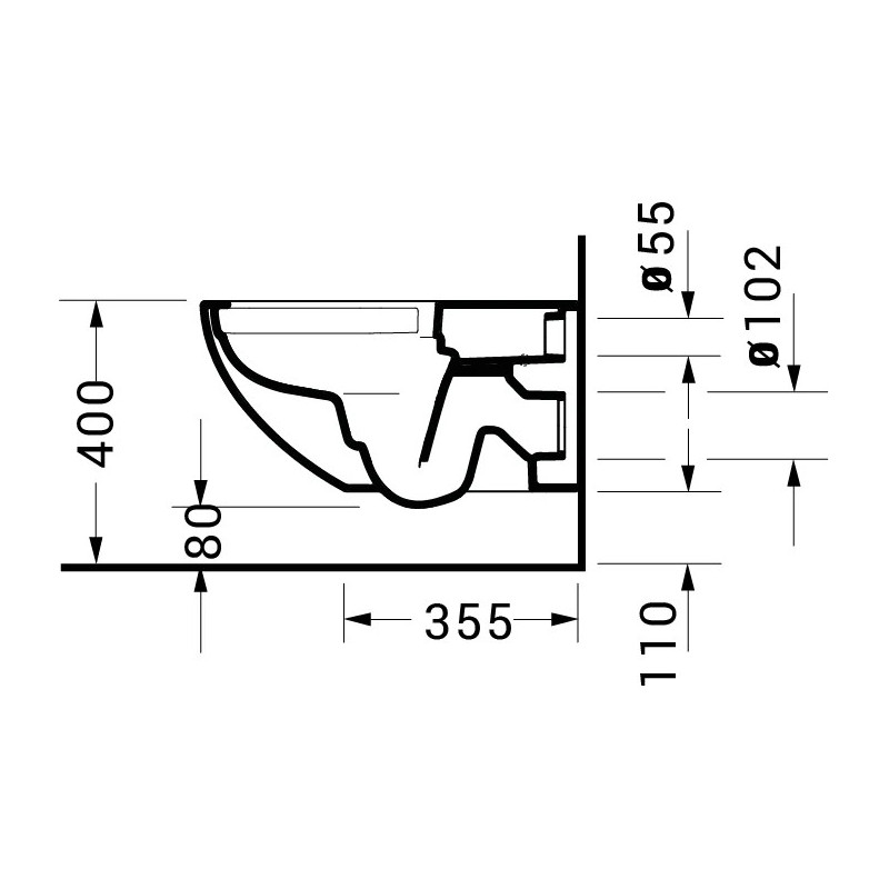 Bernstein 35729 — podwieszana miska WC Rimless z deską Soft-Close