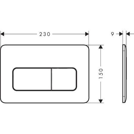 Hansgrohe iFrame Original Q 66001670 — przycisk spłukujący czarny