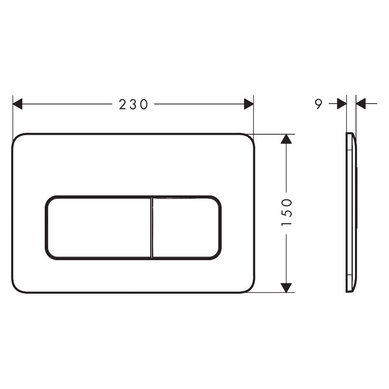 Hansgrohe iFrame Original Q 66001670 — przycisk spłukujący czarny