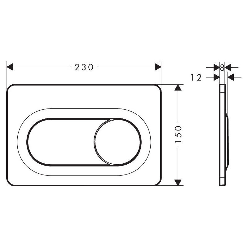 Hansgrohe iFrame Original S 66002000 — przycisk spłukujący chrom