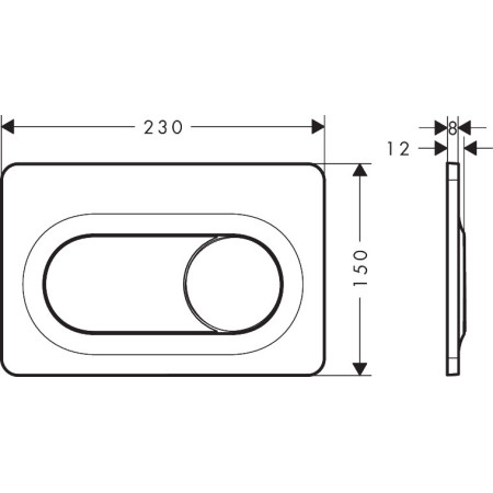 Hansgrohe iFrame Original S 66002450 — przycisk spłukujący biały