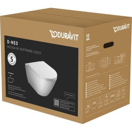 Duravit D-Neo 45770900A1 — podwieszana miska WC z deską biała