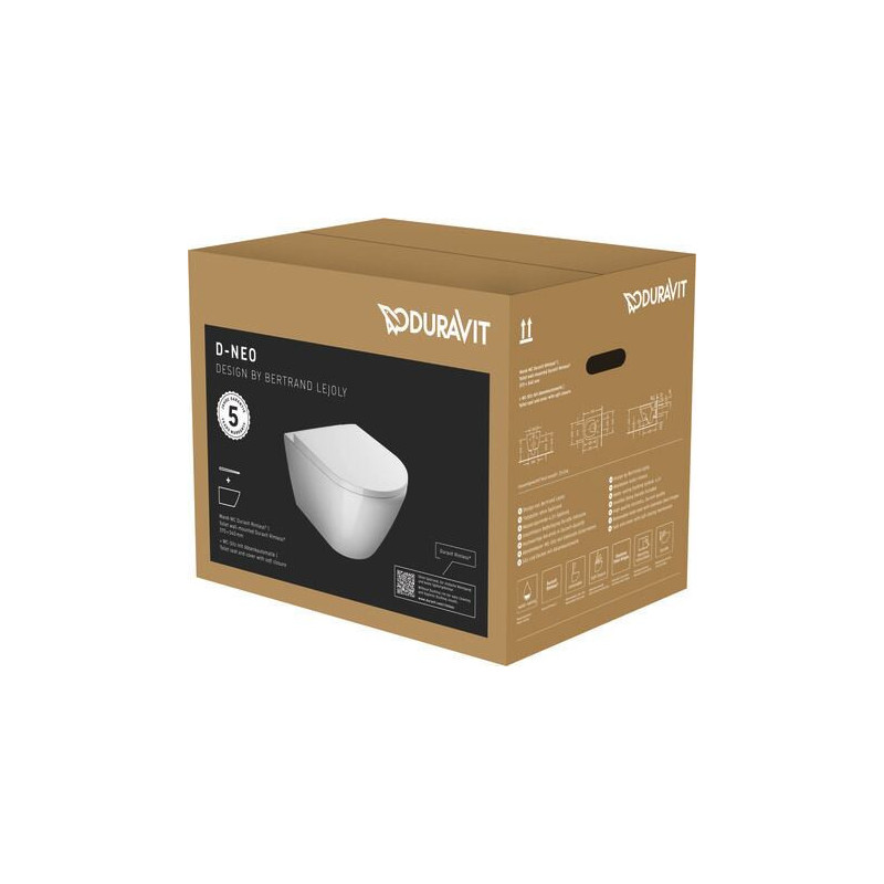 Duravit D-Neo 45770900A1 — podwieszana miska WC z deską biała