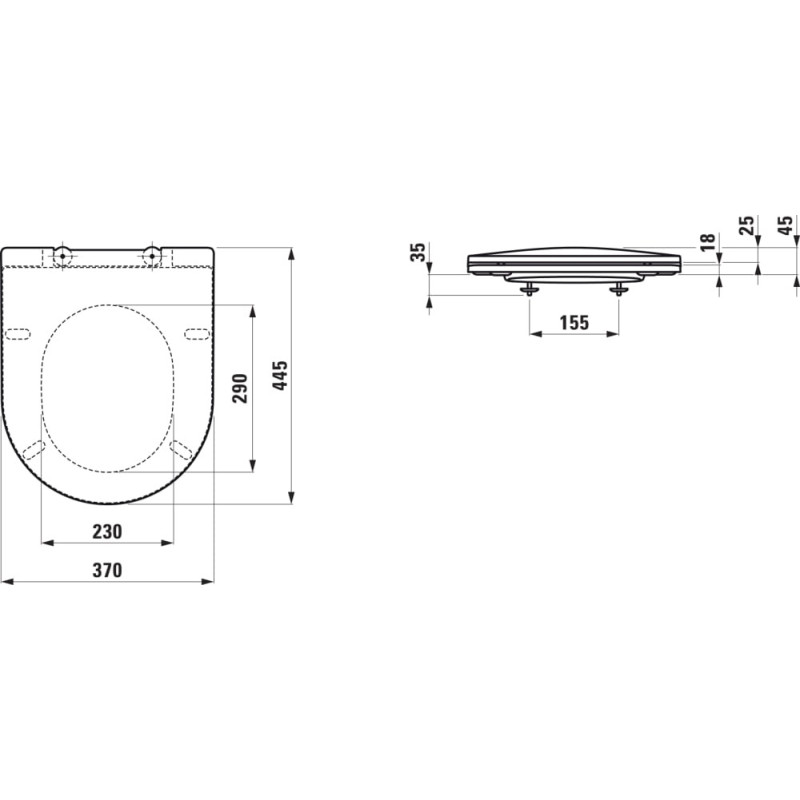 Laufen Pro A H8669560000001 — podwieszana miska WC Rimless z deską