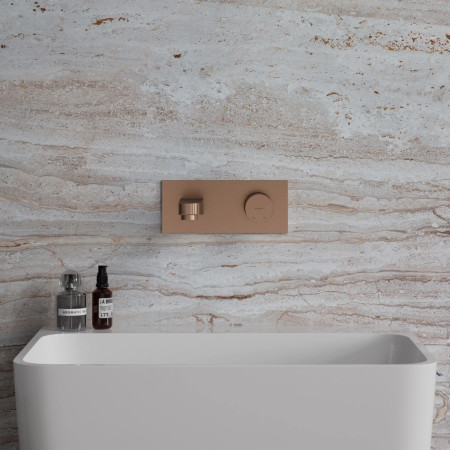 Omnires Contour CT8015CPB — bateria umywalkowa podtynkowa miedź szczot