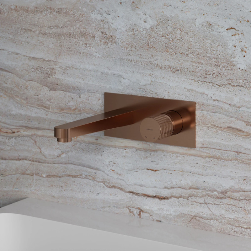 Omnires Contour CT8015CPB — bateria umywalkowa podtynkowa miedź szczot