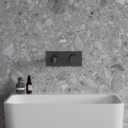 Omnires Contour CT8015AT — bateria umywalkowa podtynkowa antracyt