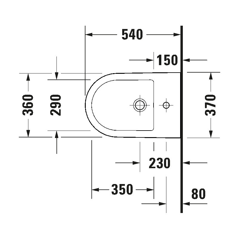 Duravit D-Neo 2294150000 — podwieszany bidet biały