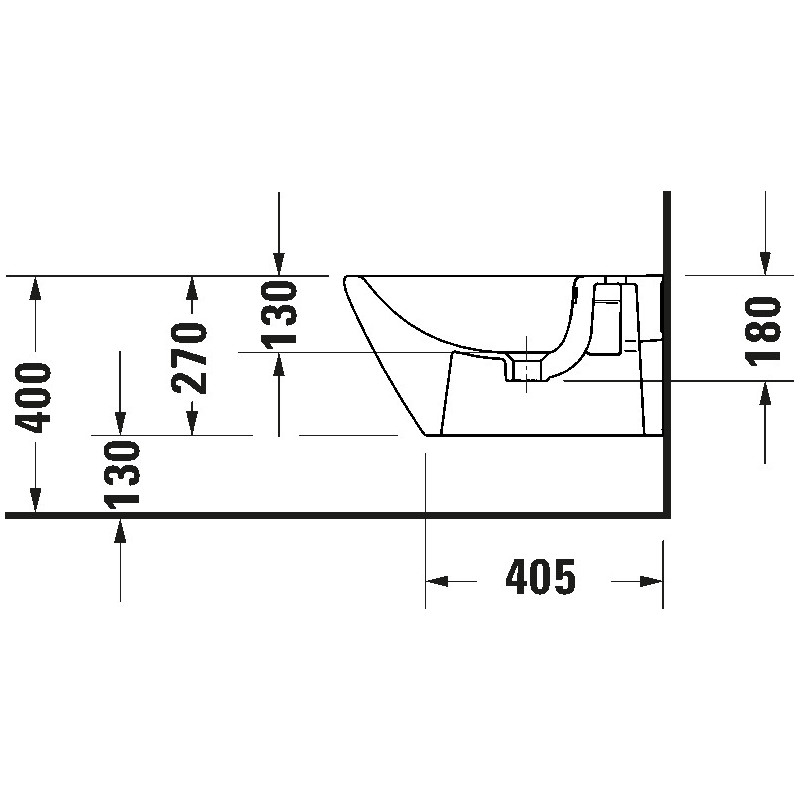 Duravit D-Neo 2294150000 — podwieszany bidet biały
