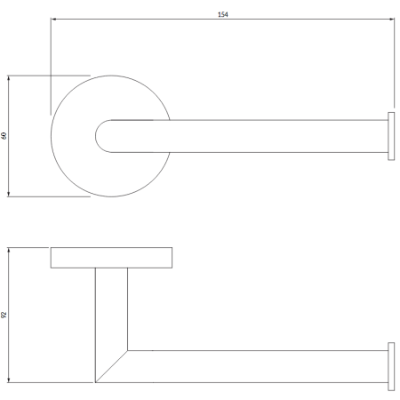 Omnires MP60510GR — uchwyt na papier toaletowy grafitowy
