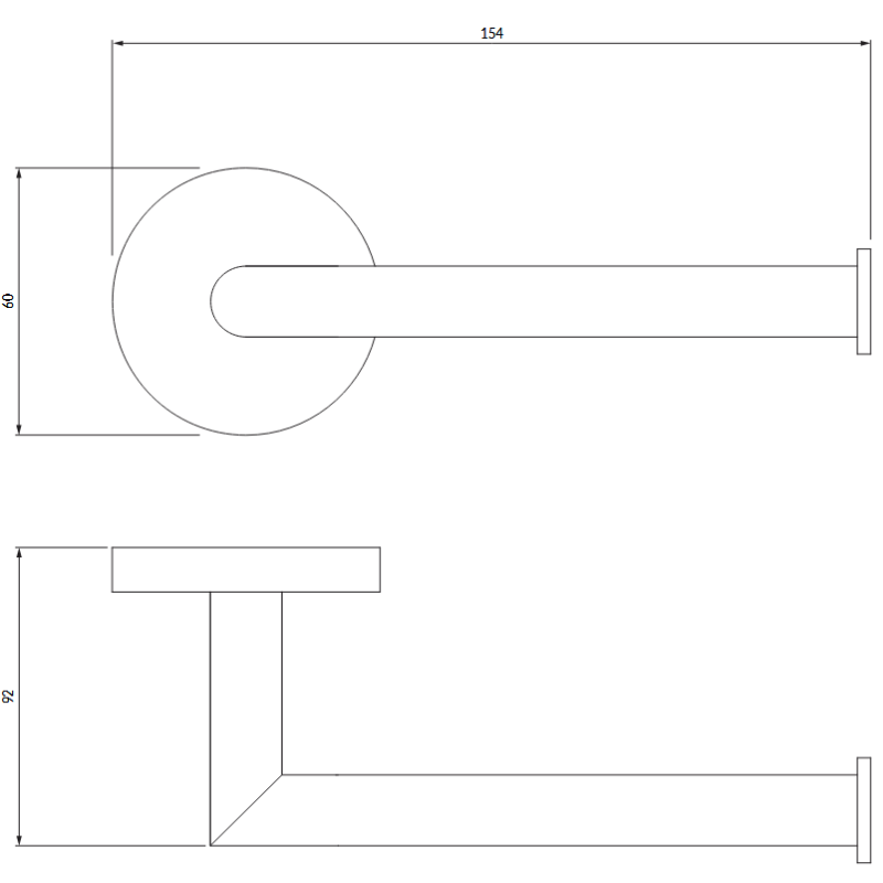 Omnires MP60510GR — uchwyt na papier toaletowy grafitowy