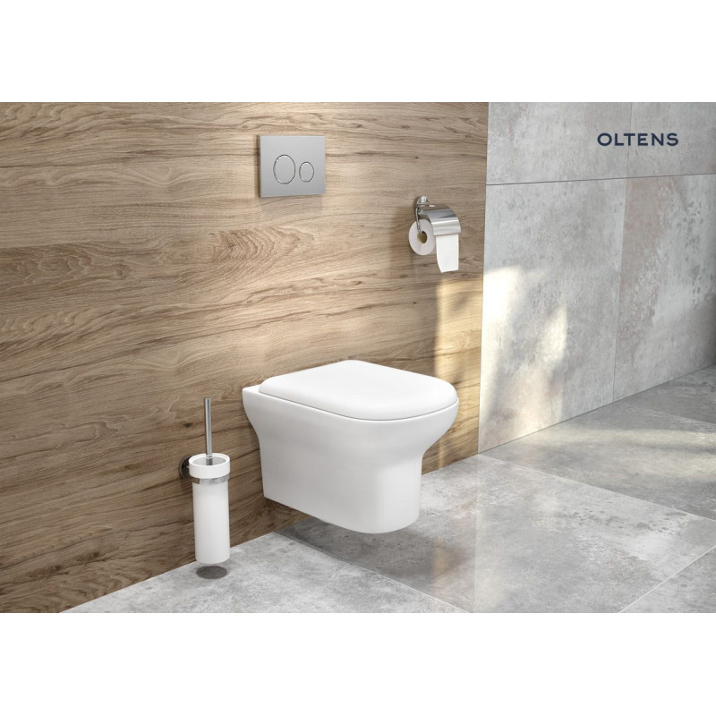 Oltens Gulfoss 82101000 — ścienna szczotka toaletowa biała/chrom
