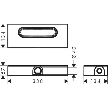 Hansgrohe uBox universal 01000180 — zestaw podstawowy do odpływu linio