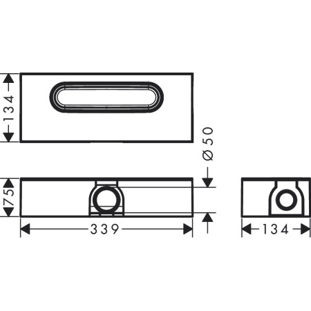 Hansgrohe uBox universal 01001180 — zestaw podstawowy do odpływu linio