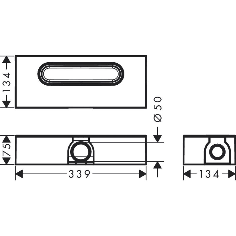 Hansgrohe uBox universal 01001180 — zestaw podstawowy do odpływu linio