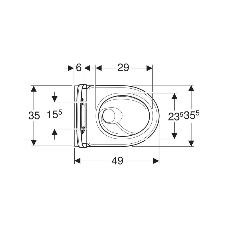 Geberit iCon 503.048.00.8 — miska WC wisząca TurboFlush z deską