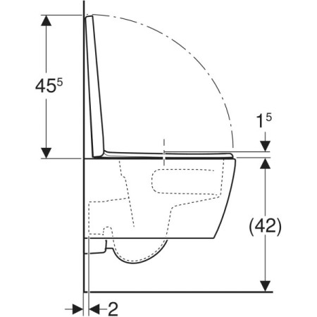 Geberit iCon 503.048.00.8 — miska WC wisząca TurboFlush z deską