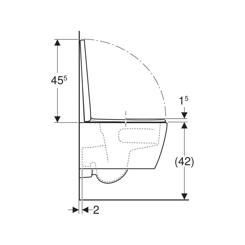 Geberit iCon 503.048.00.8 — miska WC wisząca TurboFlush z deską