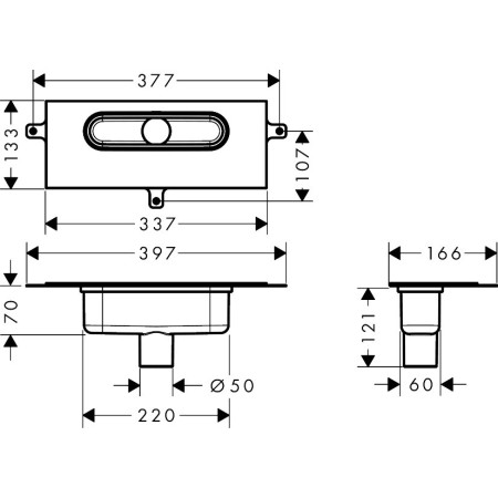 Hansgrohe uBox universal 01002180 — zestaw podstawowy do odpływu linio