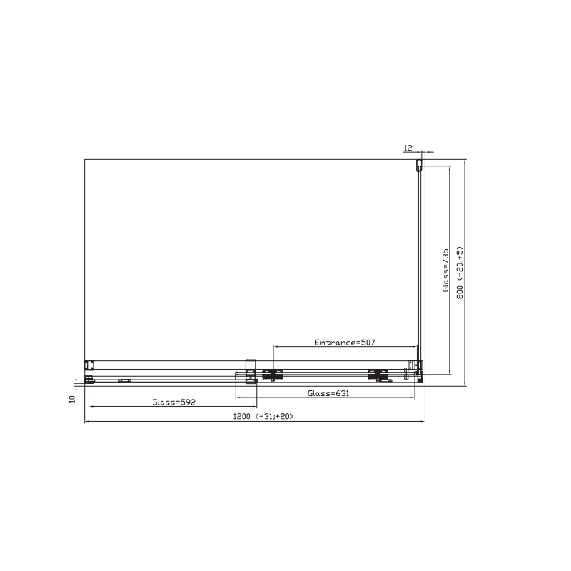 Ronal Sanswiss Amalia D35SE2 120×80 — kabina prysznicowa