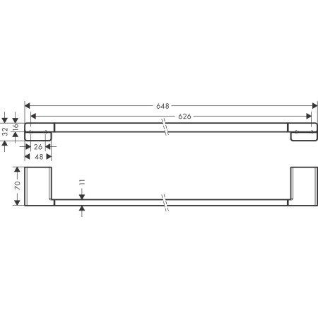 Hansgrohe AddStoris Q 41747140 wieszak na ręcznik brąz szczotkowany