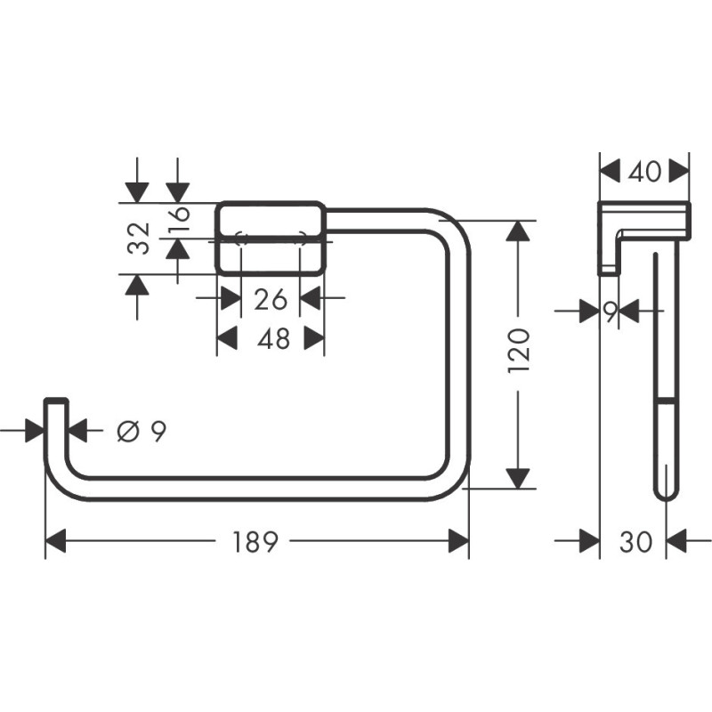 Hansgrohe AddStoris Q 41754140 wieszak na ręcznik Ring brąz szczotkowa