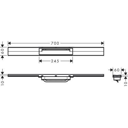 Hansgrohe RainDrain Flex 56043800 — odpływ liniowy 70 cm