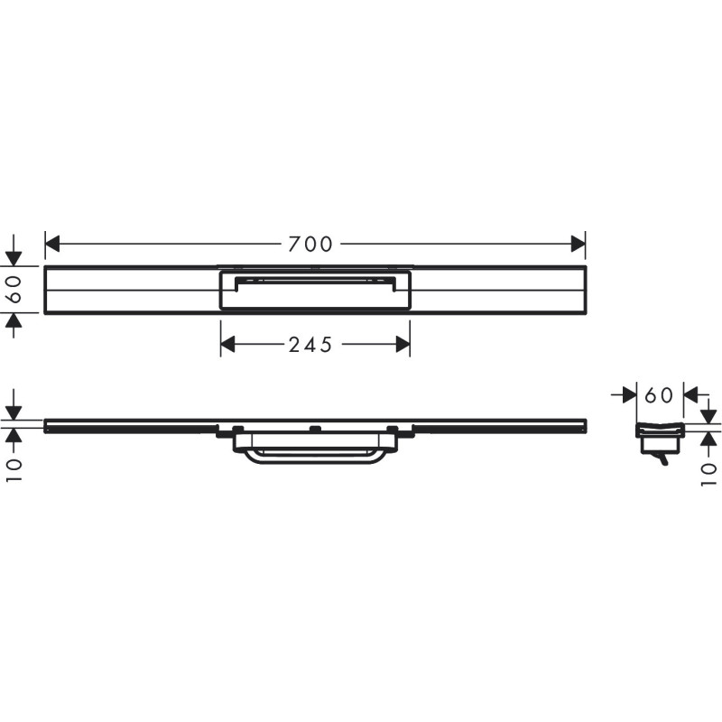 Hansgrohe RainDrain Flex 56043140 — odpływ liniowy 70 cm brąz szczotko