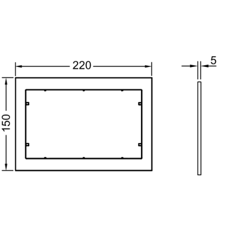 TECE Now 9240412 — ramka dystansowa chrom matowy
